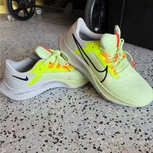 Nike Volt and Orange Athletic Sneakers